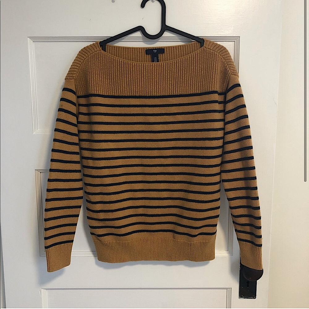FREE GAP Striped Boatneck Sweater Cotton Blend